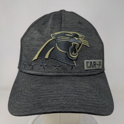 New Era 39Thirty Men's Fitted Hat Gray Size M-L Carolina Panthers Logo Embroider