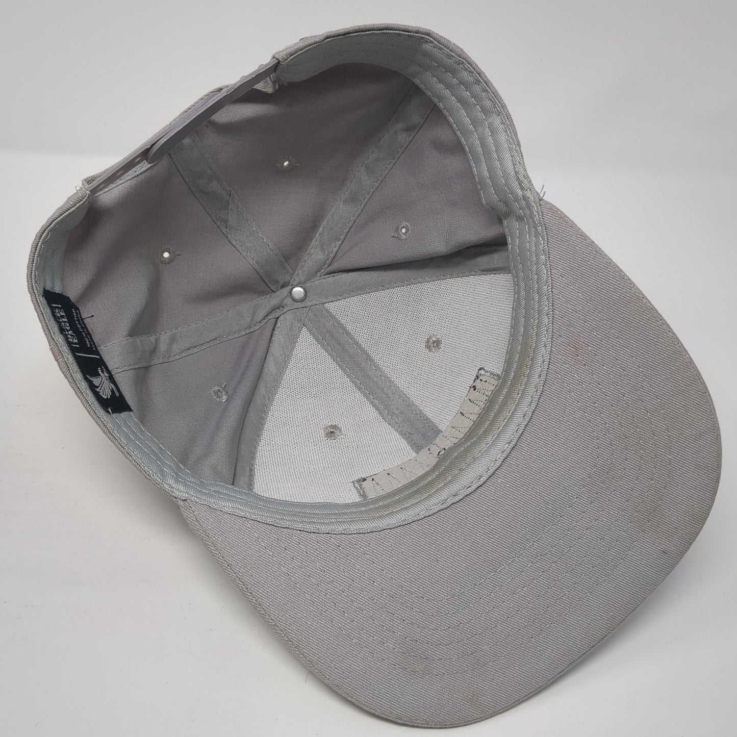 American Flag Baseball Cap Gray OS Adjustable Embroidered Patriotic Black Eagle