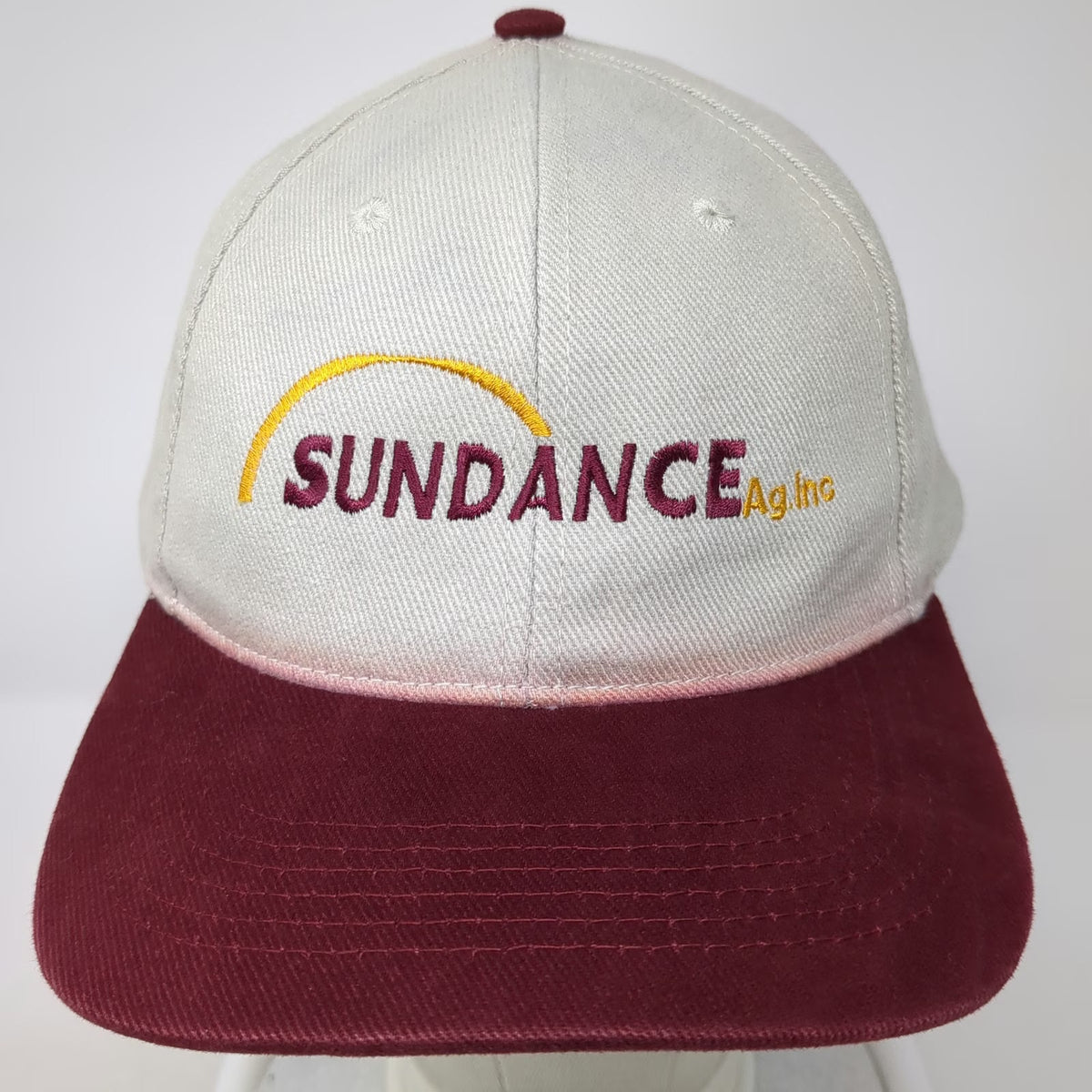 Port Authority Baseball Cap Gray Red One Size Sundance Ag Inc Slideback Hat 42
