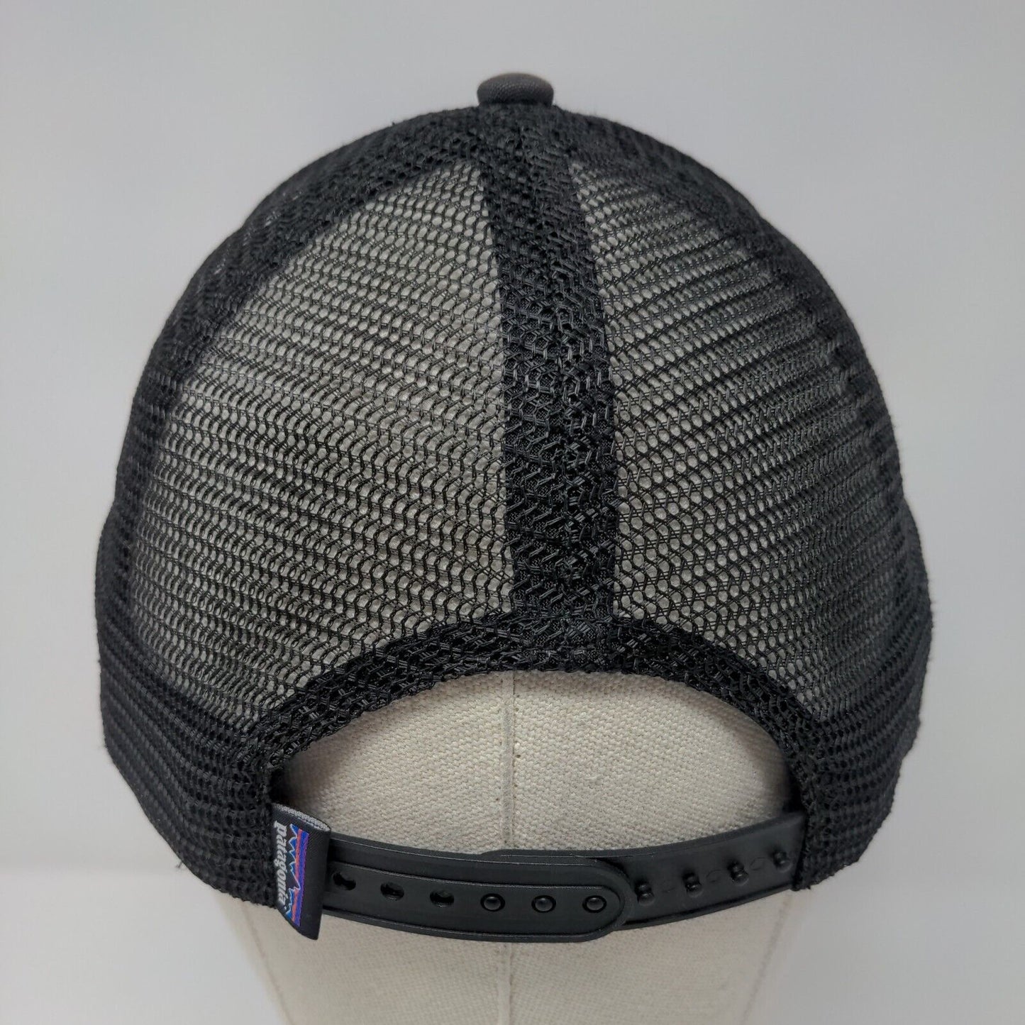 Patagonia P-6 Snapback Trucker Hat Black OSFA Mesh Back Solid Netplus