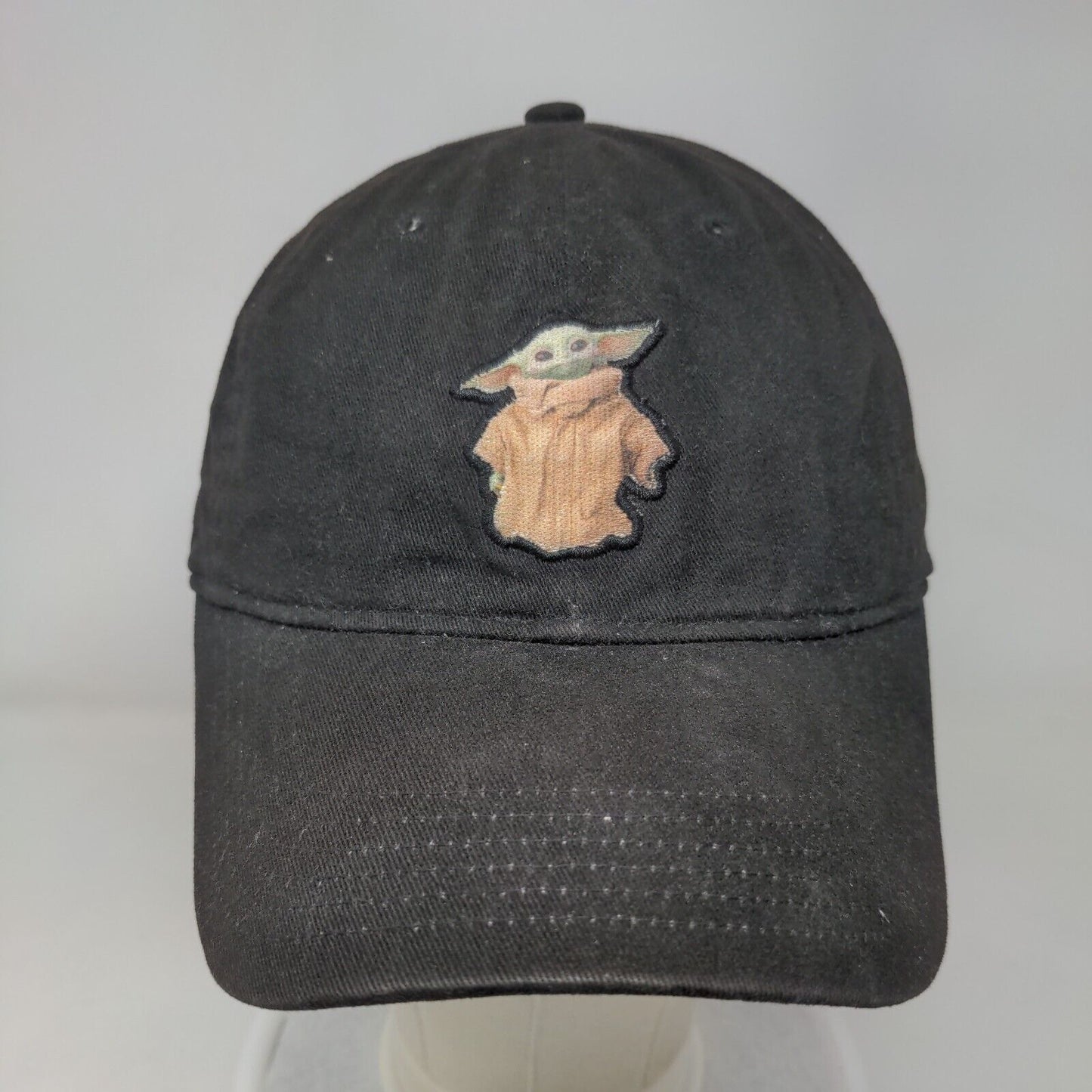 Grogu Baby Yoda Patch Slideback Hat Black One Size 6 Panel Star Wars