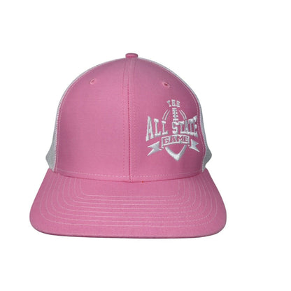 The All State Game Snapback Trucker Hat Pink OSFA Mesh Back Richardson