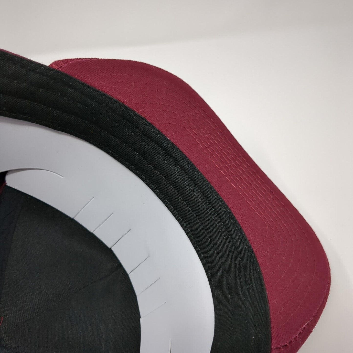 Crack Football Snapback Hat Red OSFA Solid Adjustable Embroidered