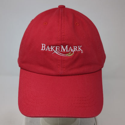 BakeMark Slideback Hat Red One Size Adjustable Leather Strap Hit Wear