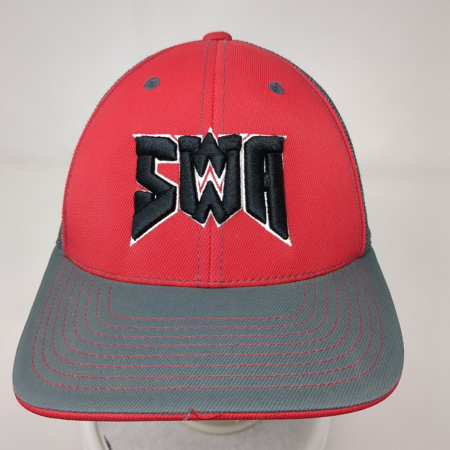 Pacific Headwear Fitted Mesh Back Trucker Hat Multi 6 7/8-7 3/8 Embroidered