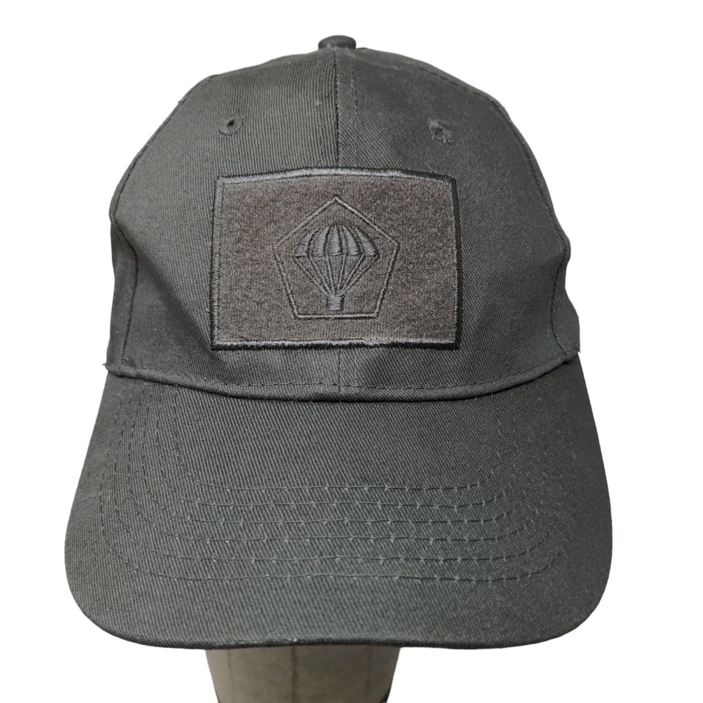 TacPack Men's Strapback Hat Gray Size OSFM Embroidered Parachute Logo