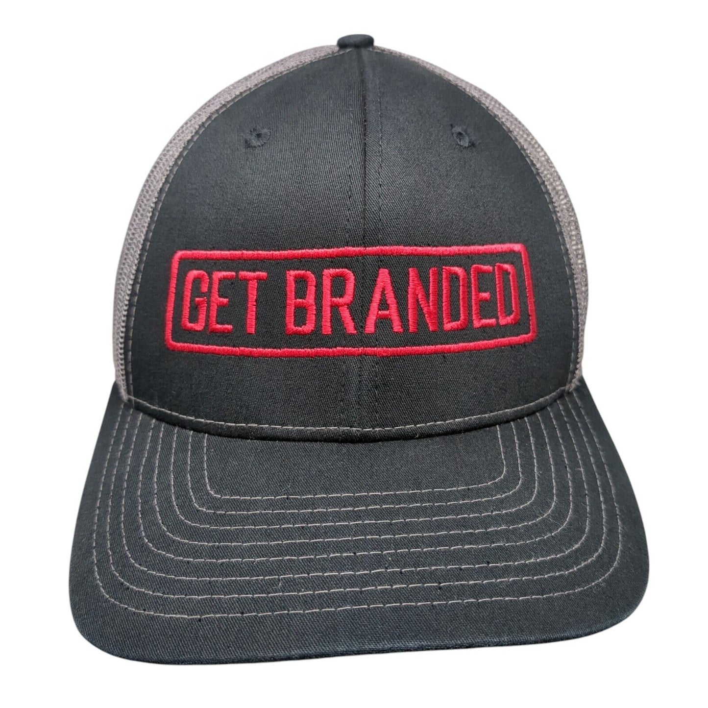 Get Branded Auto Savvy Snapback Trucker Hat Black OSFA Mesh Back