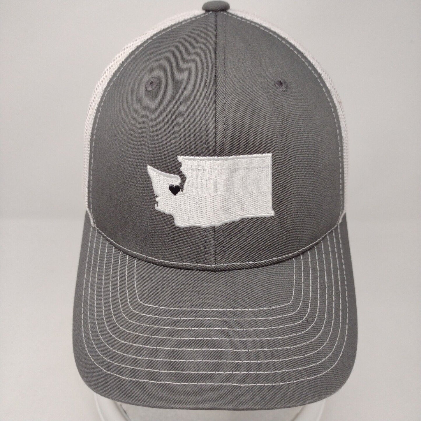 Washington State Snapback Mesh Back Trucker Hat Gray OSFA Richardson