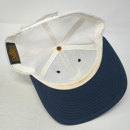 Yupoong Trucker Hat Blue One Size Mesh Back Snapback J+Z Graphic Logo Polyester