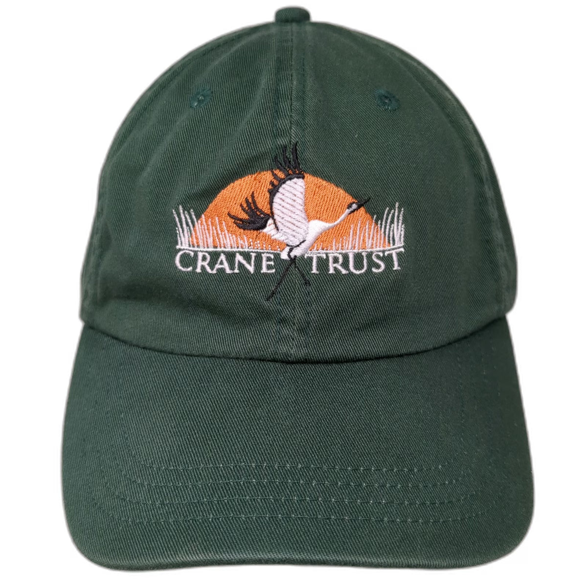 Imperial Baseball Cap Green One Size Crane Trust Embroidered Slideback Hat