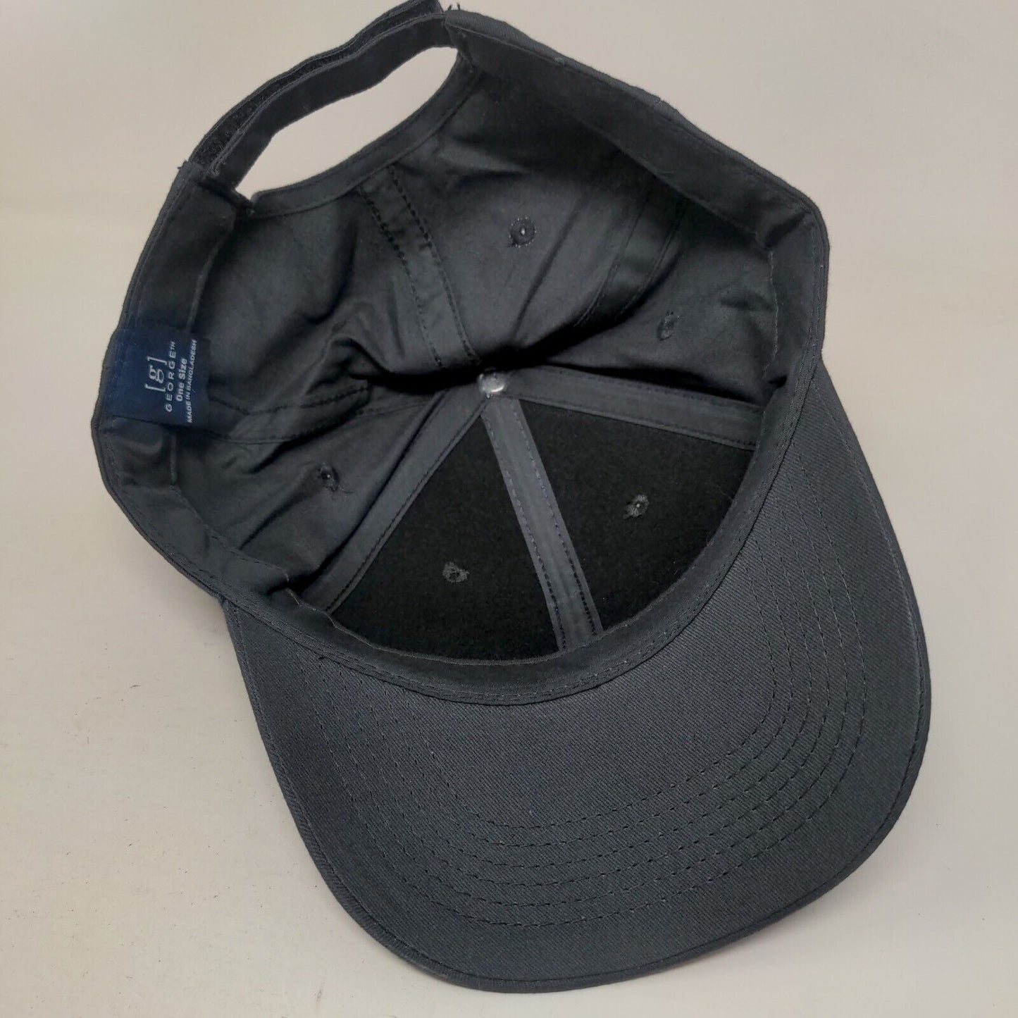George Strapback Hat Gray One Size Adjustable Vented Holes 6 Panel Blank