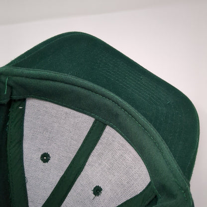 Otto Slideback Hat Green OSFM Adjustable Vented Holes 6 Panel Blank Cotton