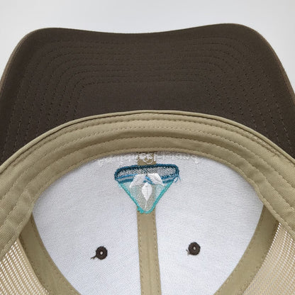Yupoong Trucker Hat Brown OSFM Mesh Snapback Aquidneck Island Land Trust Logo