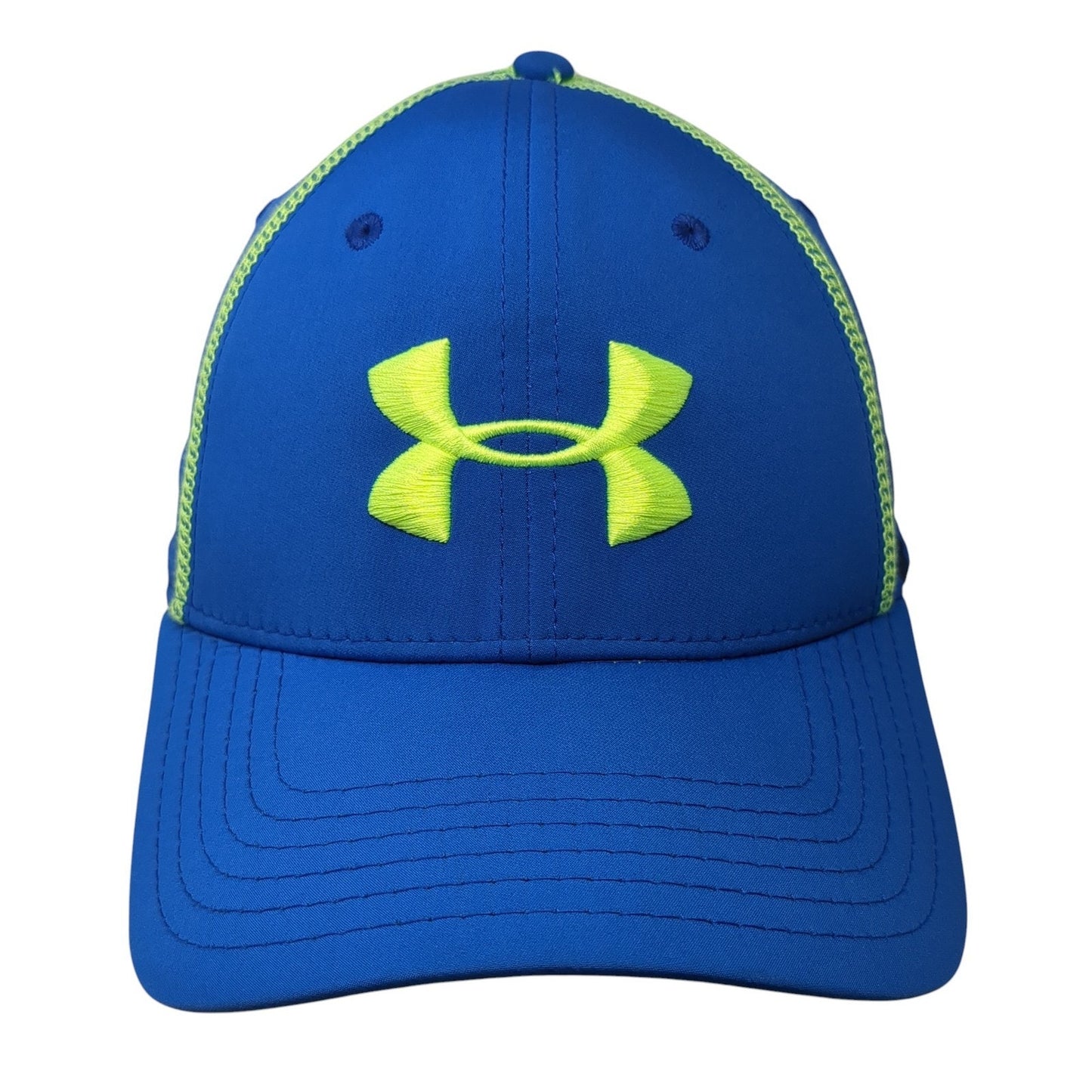 Under Armour Fitted Baseball Cap Blue Large Lightweight Embroidered 6 Panel