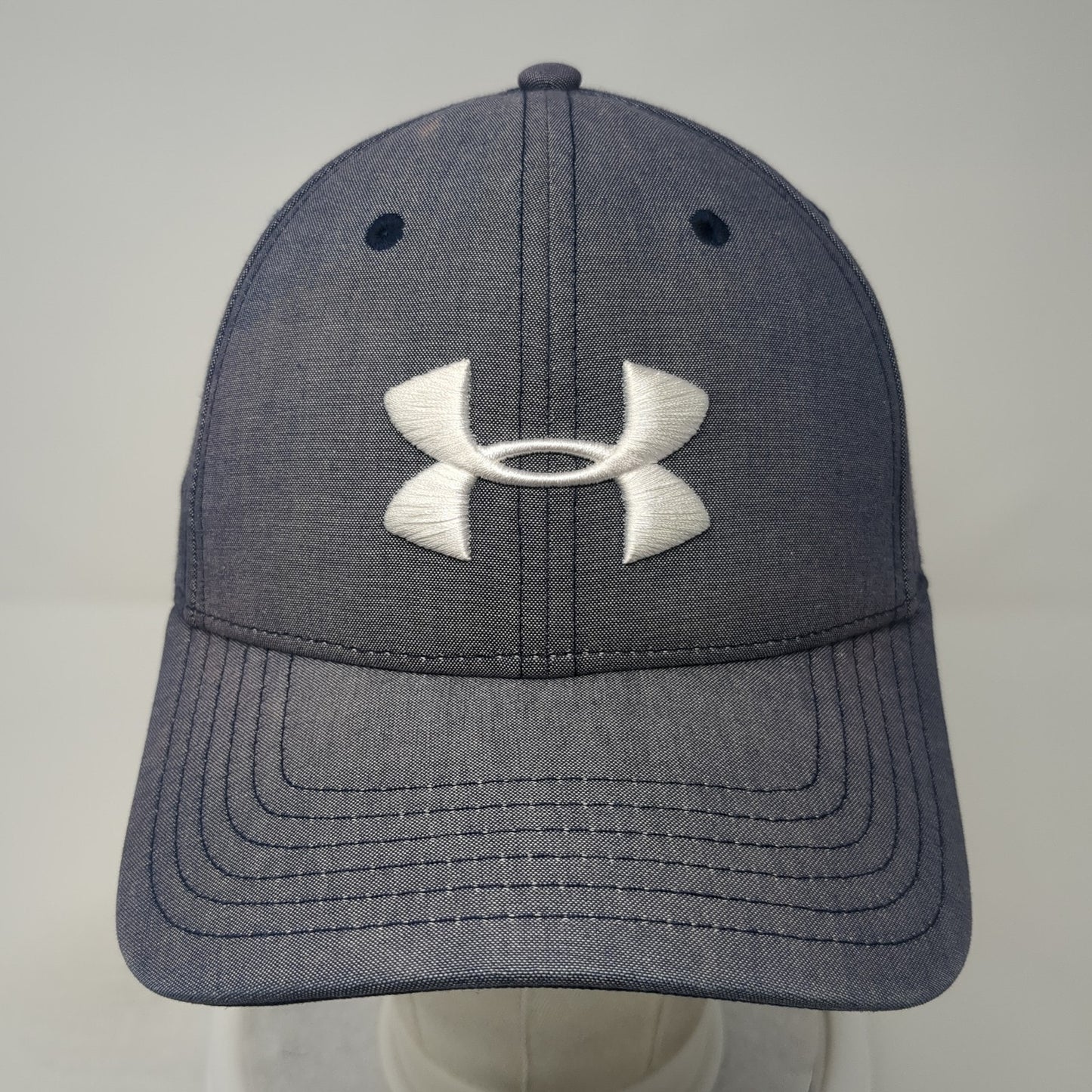 Under Armour Golf Slideback Hat Blue One Size Embroidered Leather Strap