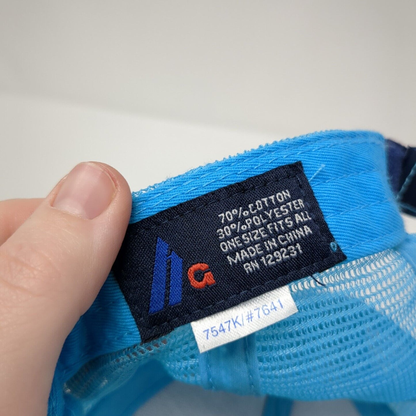 Idaho Strapback Trucker Hat Blue One Size Adjustable Embroidered Mesh Back