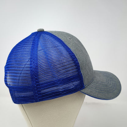 360 Apparel Trucker Hat Gray One Size Mesh Back Snapback American Flag Farm