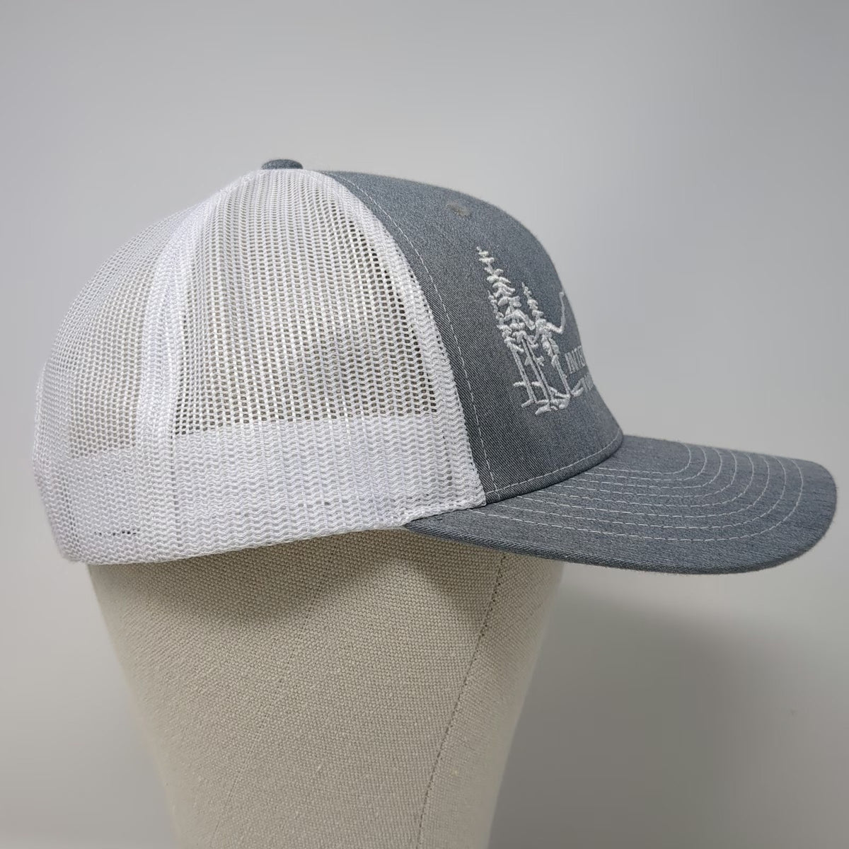 Richardson 112 Trucker Hat Gray OSFM Intermountain Wood Products Snapback Mesh