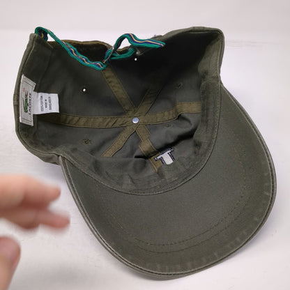 Lacoste Baseball Cap Green One Size Embroidered Letter L Striped Slideback Hat