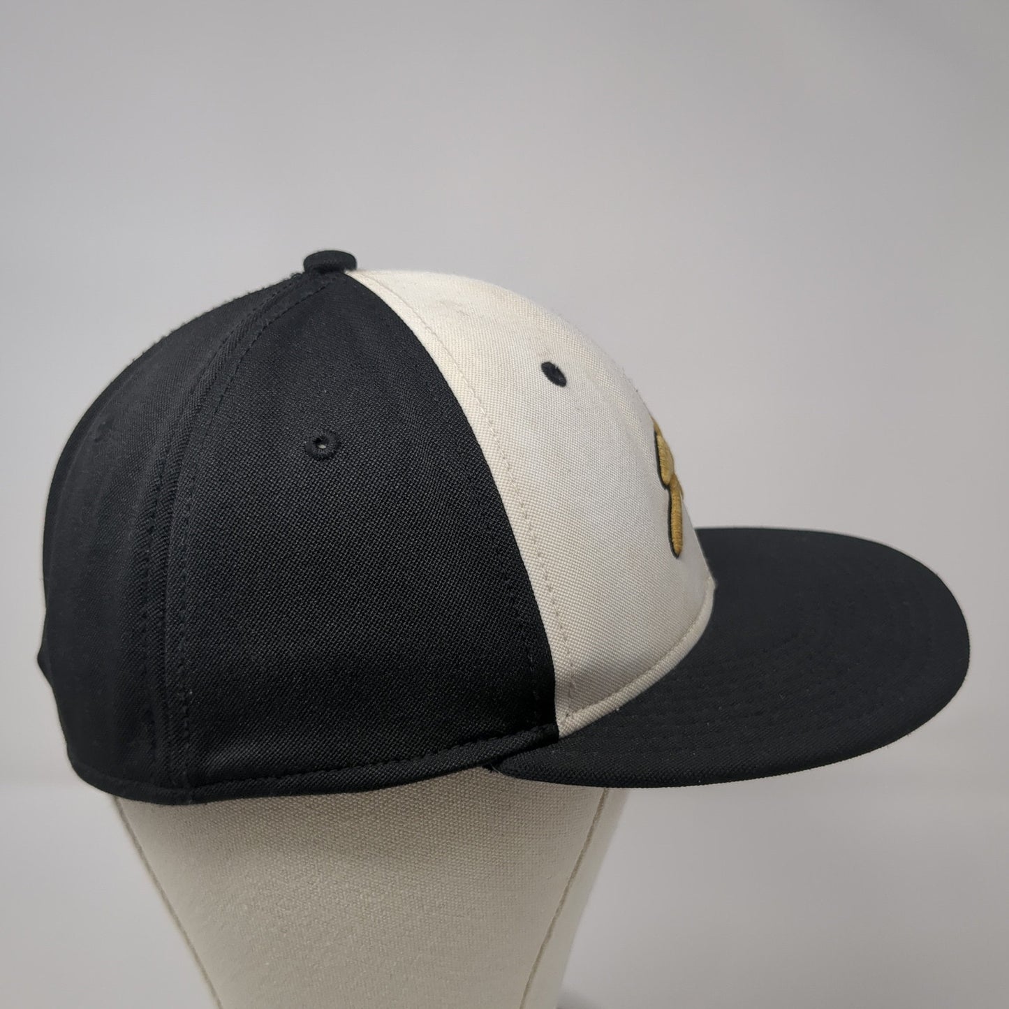 Letter A Logo Fitted Hat Black Small Embroidered The Game Colorblock