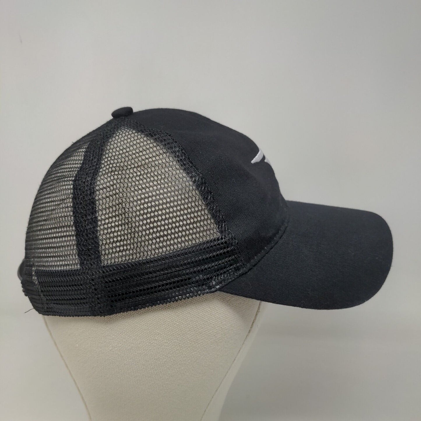 Sportoli Boy's Snapback Mesh Back Hat Black Adjustable Embroidered Logo