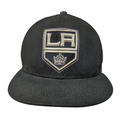 New Era Men's Fitted Hat Black 7 1/4 59Fifty NHL LA Kings Embroidered Logo