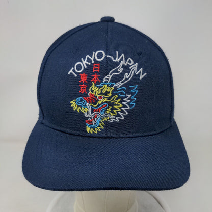 Tokyo Japan Dragon Snapback Hat Blue One Size Embroidered Ring Of Fire