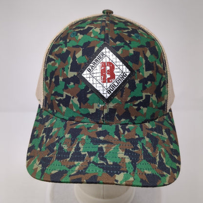 Barrier Building Snapback Trucker Hat Camouflage OS Adjustable Mesh Pride Camo