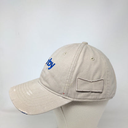 Irby Strapback Hat Tan One Size Adjustable Embroidered Distressed Geiger