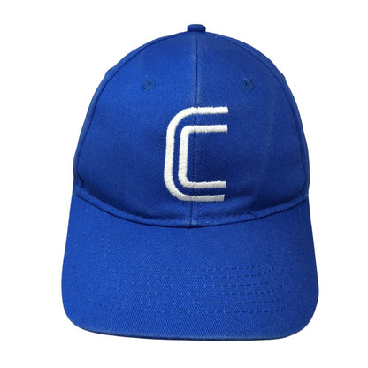 Protime Sports Strapback Hat Blue One Size Adjustable Embroidered Logo