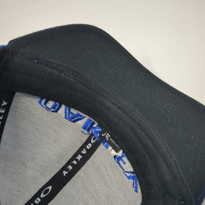 Oakley Trucker Hat Blue One Size Snapback Camo Mesh Embroidered Logo Sun Cap