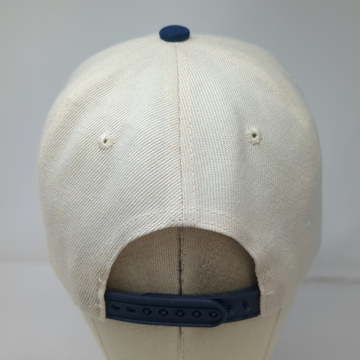 Aces Snapback Hat Beige Blue Red One Size 6 Panel Embroidery Curved Bill Cap