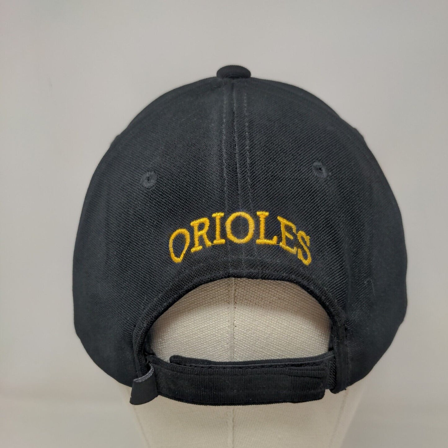 Pacific Headwear Men's Strapback Hat Black size 298M Embroidered A Orioles Logo