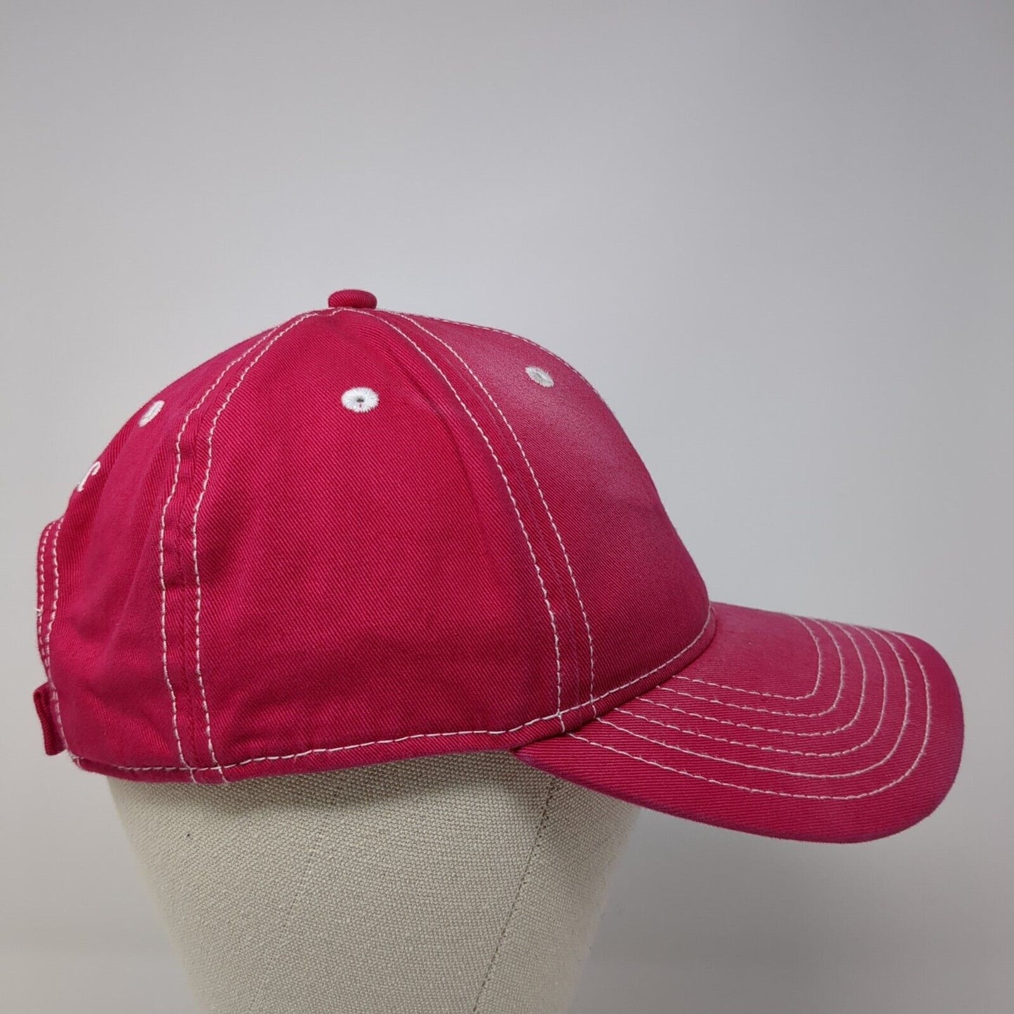 I'm Here To Win How 'Bout You? Strapback Hat Pink One Size Adjustable Classic