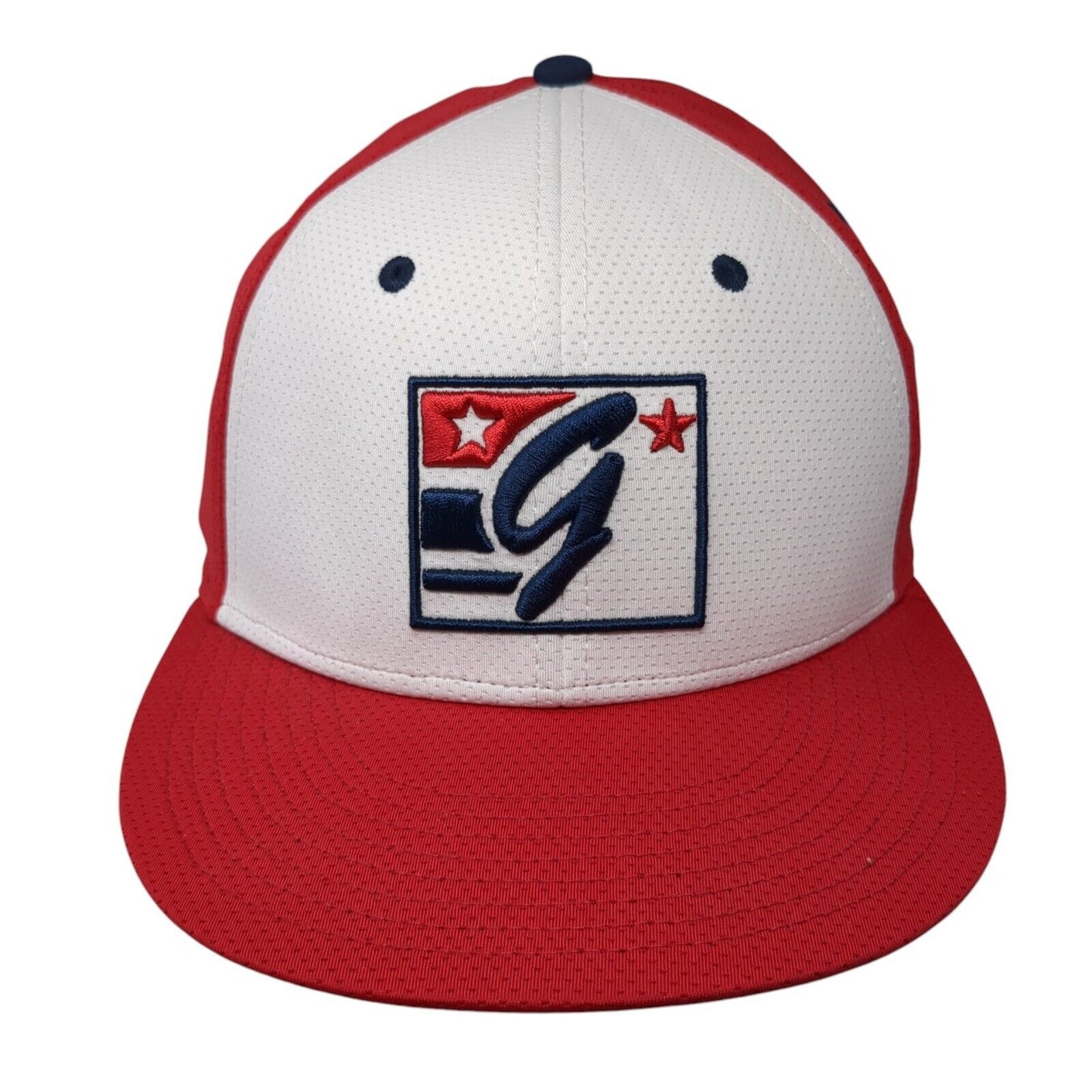brrrº Fitted Hat Red Size 7 1/4 Lightweight Embroidered 6 Panel The Game Pro