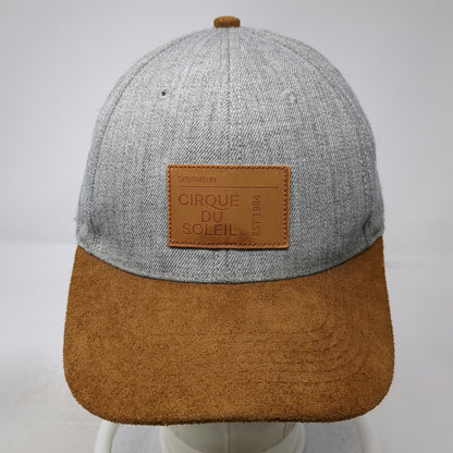 Cirque du Soleil Baseball Cap Gray One Size Suede Brim Logo Patch Strapback Hat