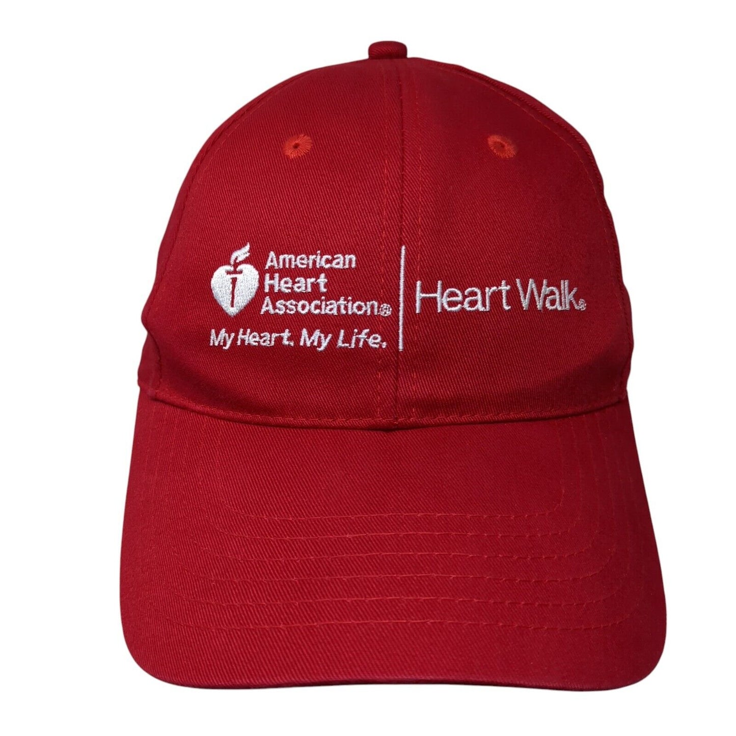 American Heart Association Slideback Hat Red OSFA Embroidered 6 Panel