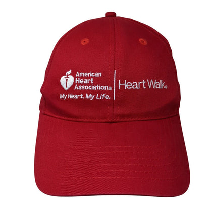 American Heart Association Slideback Hat Red OSFA Embroidered 6 Panel