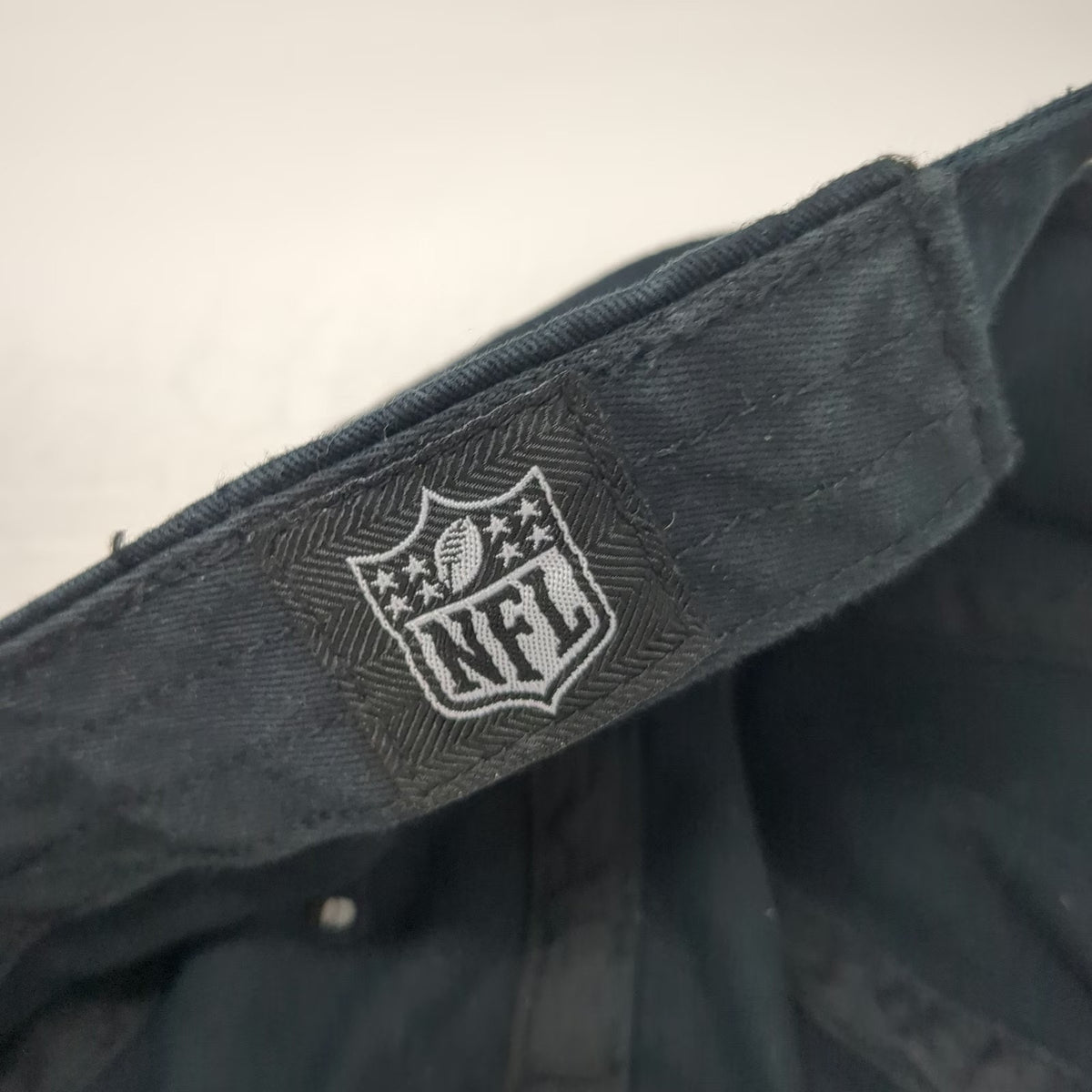 OTS Las Vegas Raiders NFL Black Cap One Size Embroidered Logo Cotton Slideback