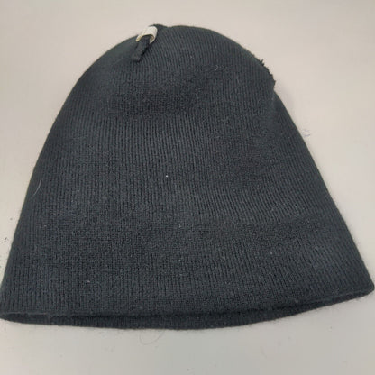 CBDistillery Men's Knit Beanie Hat Black Patch Logo 100% Acrylic