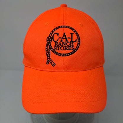 C-A-L Ranch Stores Strapback Hat Orange One Size Embroidered Fusion