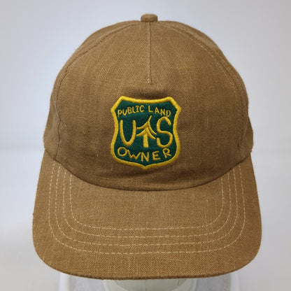 Rustek 5 Panel Brown One Size Hat Public Land Owner Hemp Bamboo Cork Slideback
