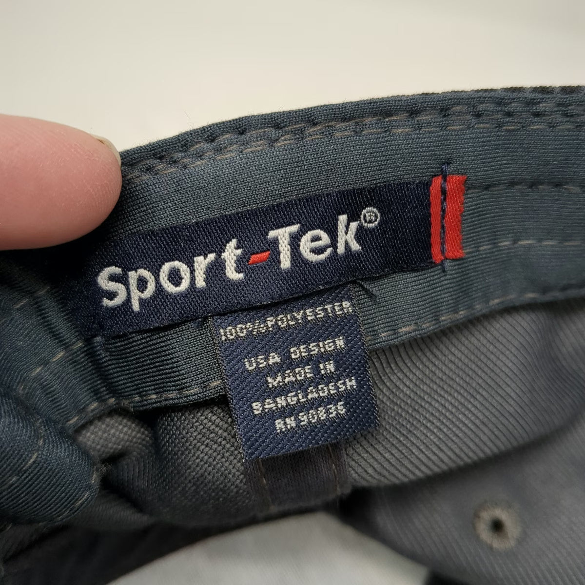 Sport-Tek Baseball Cap Gray One Size Carrier Experts Hex Mesh Strapback Hat