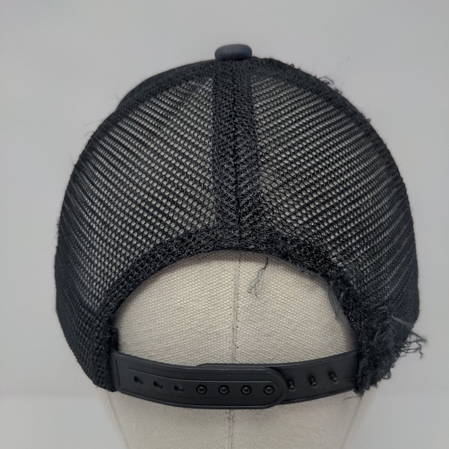 American Flag Snapback Trucker Hat Blue OSFA Adjustable Patriotic Mesh Back