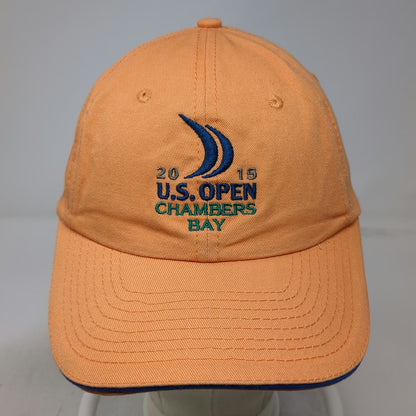 USGA 2015 US Open Chambers Bay Golf Hat Orange One Size Baseball Cap Member Logo