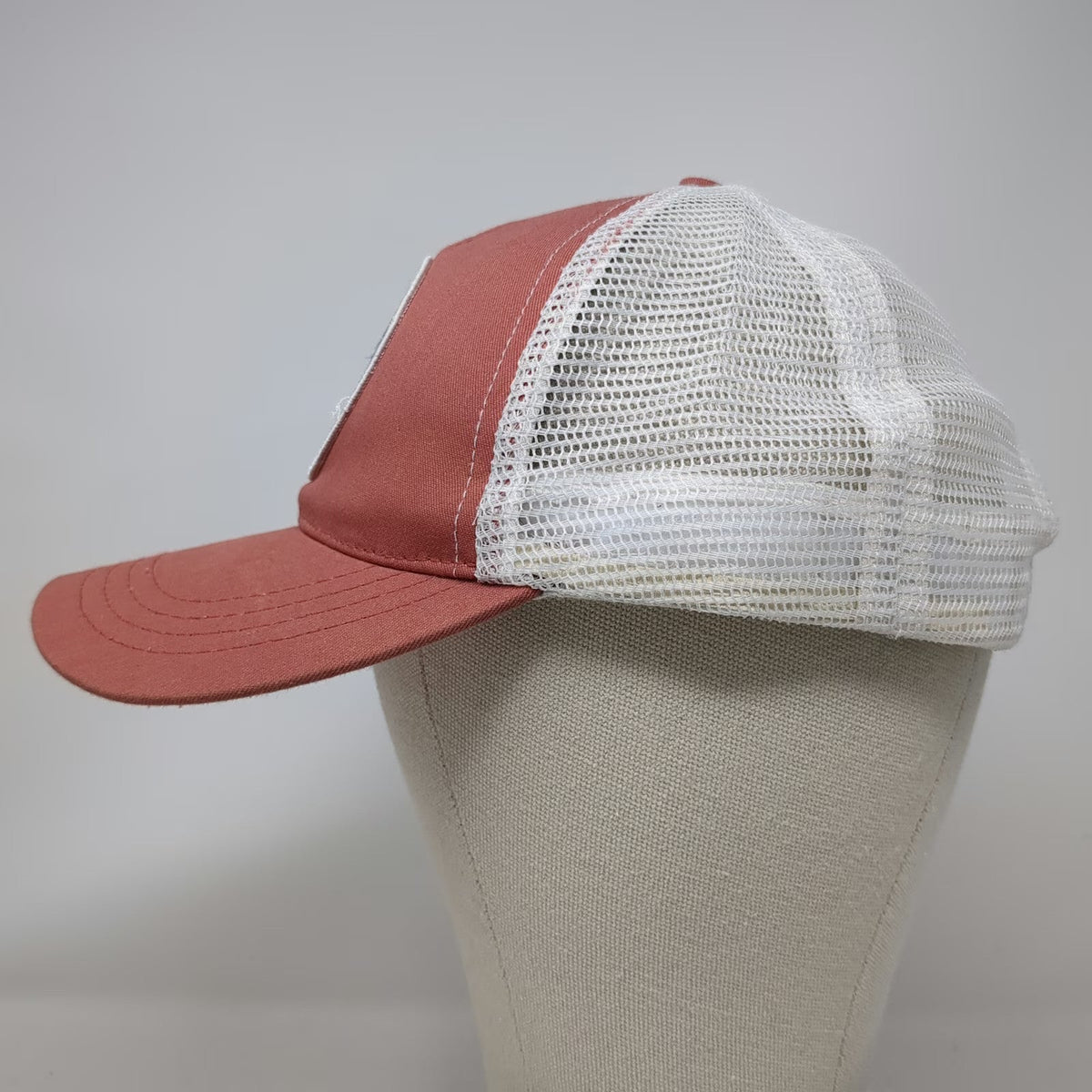 Over Under Trucker Hat Pink One Size Labrador Dog Patch Mesh Back Snapback Hat
