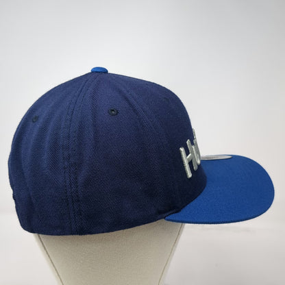 Hurley Snapback Blue One Size Silver Embroidered Logo Two Tone Baseball Cap Hat
