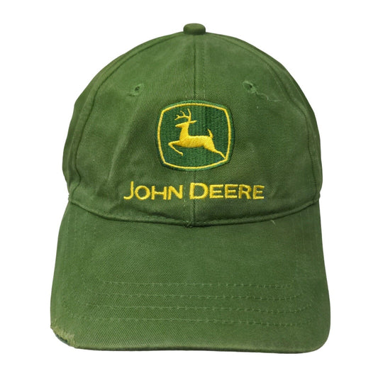 John Deere Slideback Hat Green One Size Adjustable Embroidered Vented Holes