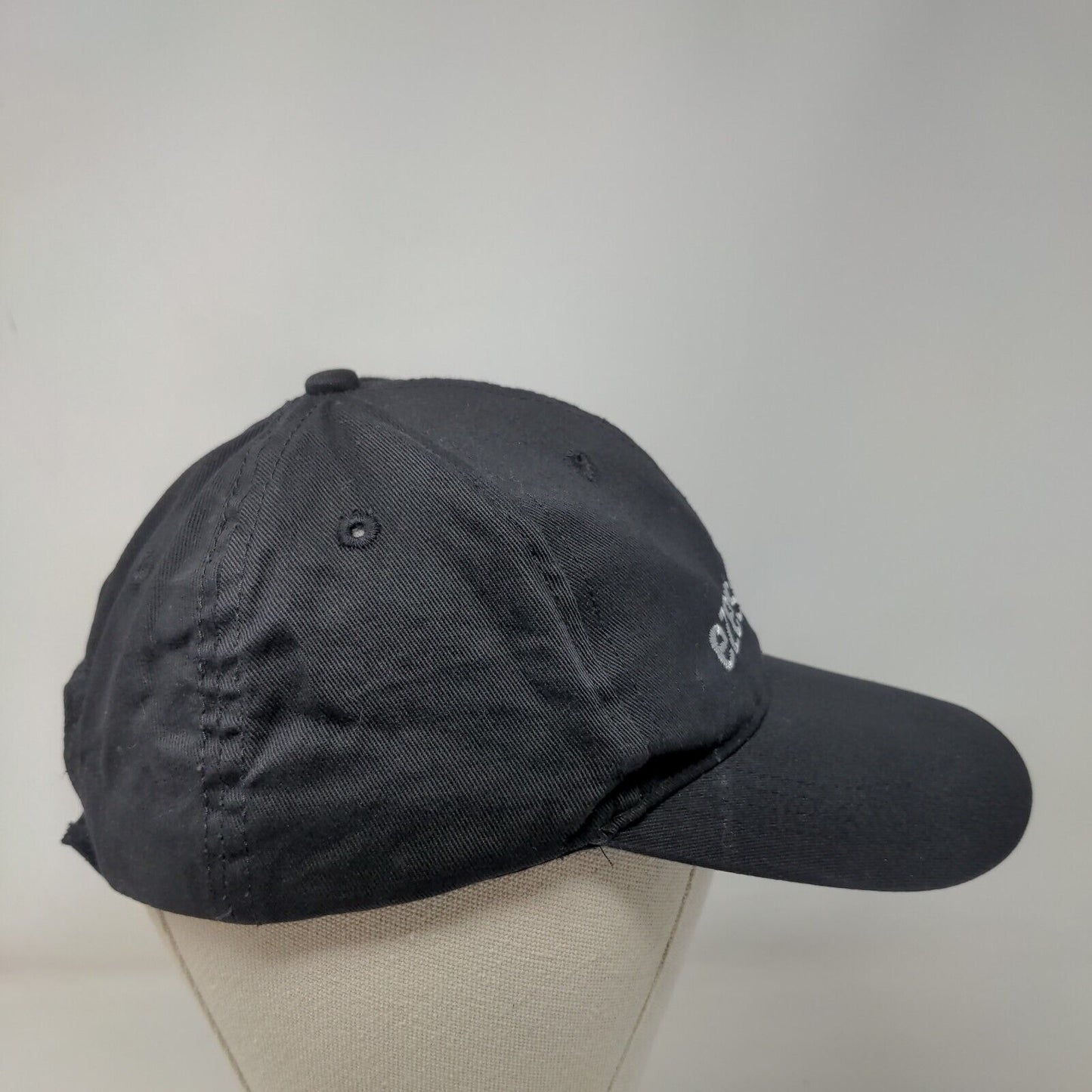 Ezescan Strapback Hat Black One Size Embroidered Adjustable 6 Panel