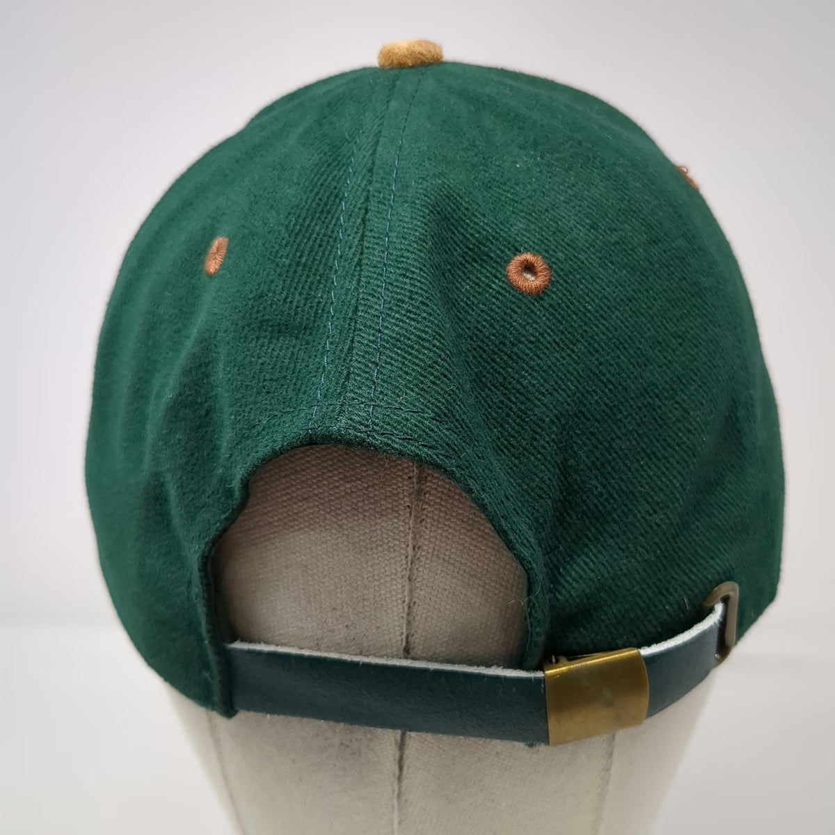 OTTO Baseball Cap Green One Size Cattlemen's Assoc Cows Horse Leather Strap Hat